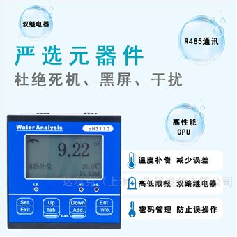 pH3110在线pH计水质酸碱度溶解氧检测仪